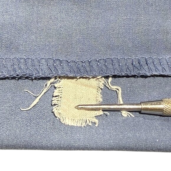 Vintage Fleet-Wing Work Shirt Medium Vapor Wear Grunge Blue Button-Up 80's - Picture 8 of 13